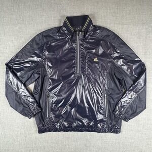 Louis Castel Windbreaker Mens XL Navy 1/2 Zip Nylon Jacket Golf Activewear
